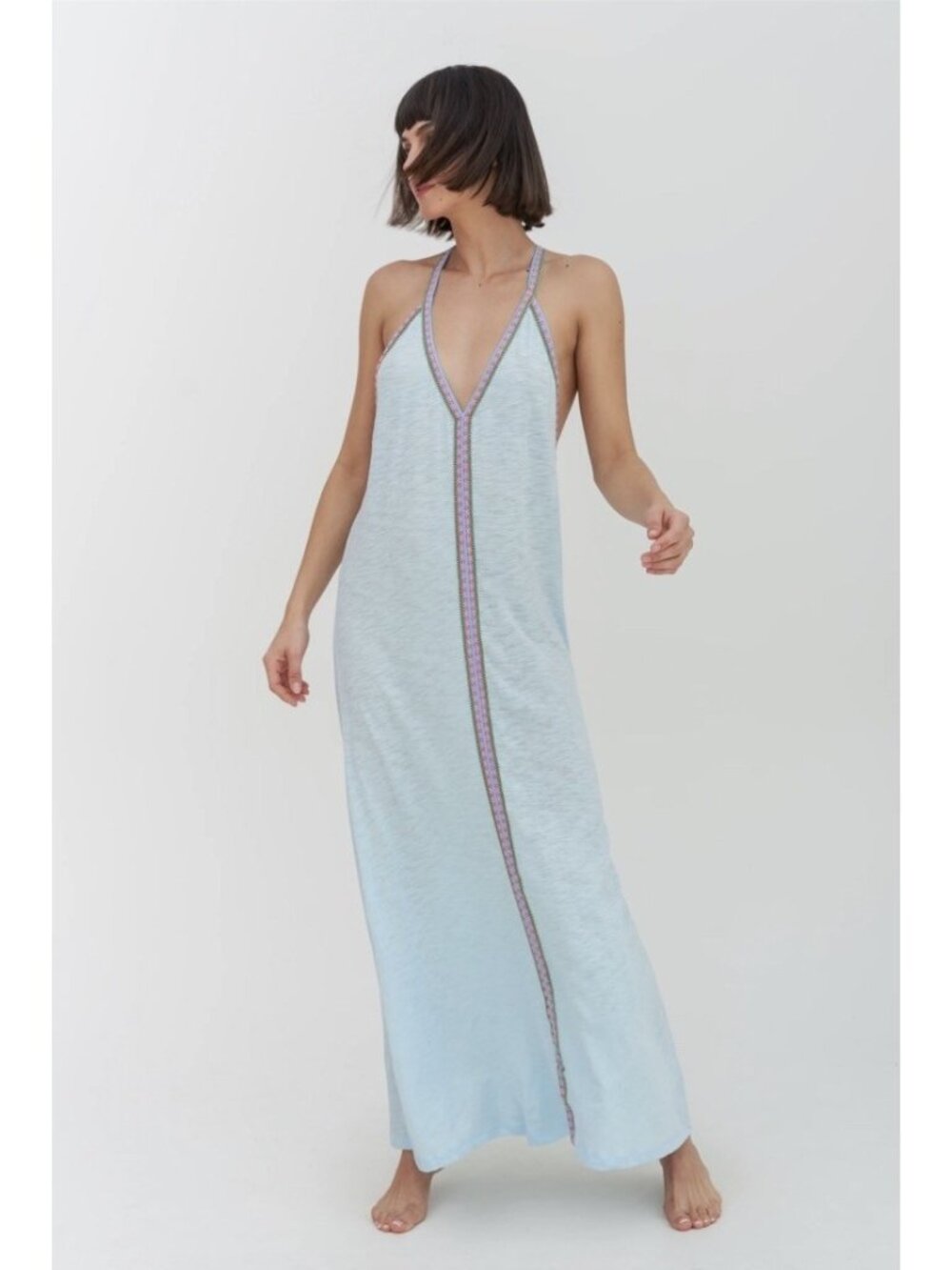 Pitusa Pima Sundress in Celeste Light Blue
